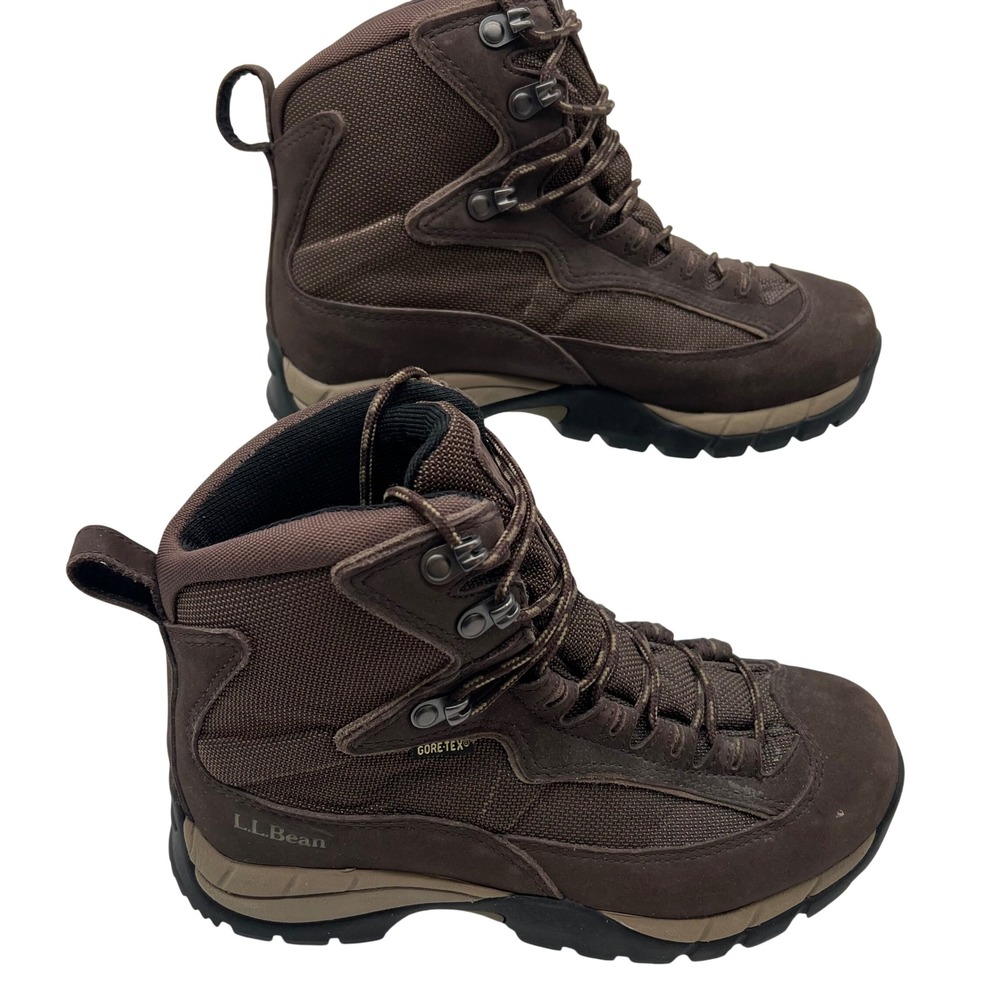 LL Bean Bigelow GTX Waterproof Hiking Boots Suede Leather Women's 6.5 Mid Top